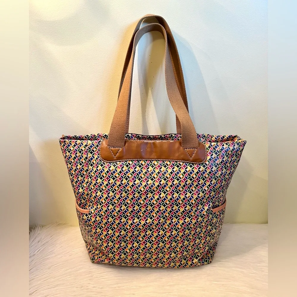 Fossil Geometric Multicolored Large Tote Bag